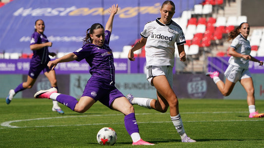 Leonie Köpp (SGS Essen), hier gegen Frankfurt II, erzielte gegen Hoffenheim II ihren ersten Saisontreffer in der 2. Frauen-Bundesliga.